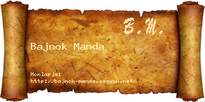 Bajnok Manda névjegykártya